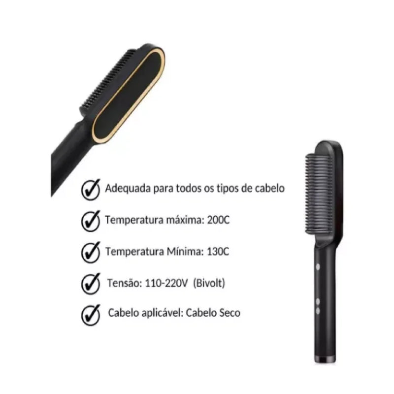 Escova Alisadora 5 Em 1 Temperatura Ajustável Bivolt