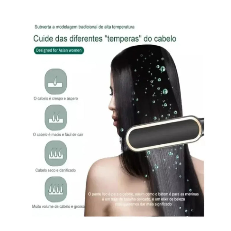 Escova Alisadora 5 Em 1 Temperatura Ajustável Bivolt