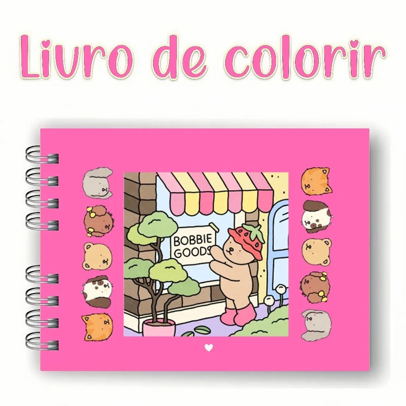 Bobbie Goods Livro de Colorir 50 folhas 180g/m², caderno de desenho, pintura colorir