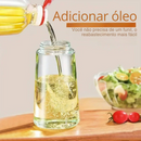 Dispenser de Óleo 2 em 1, Spray e Fio de Óleo