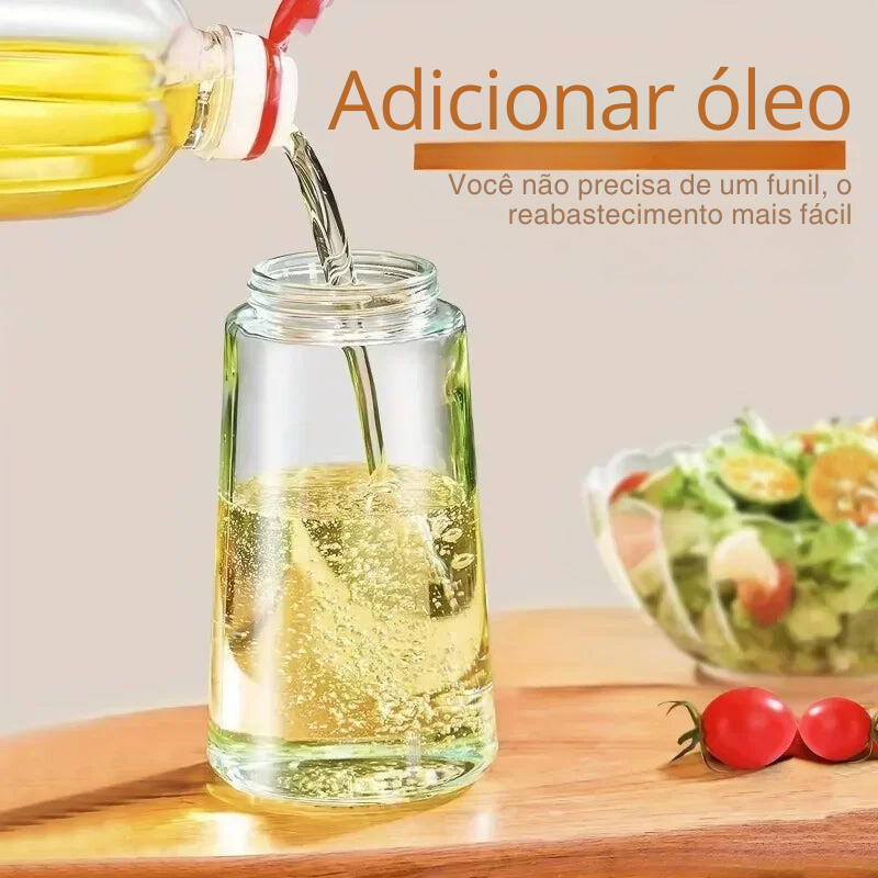 Dispenser de Óleo 2 em 1, Spray e Fio de Óleo