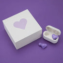 Fones de Ouvido Sem Fio Bluetooth em formato de coração e led.