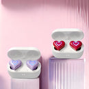 Fones de Ouvido Sem Fio Bluetooth em formato de coração e led.