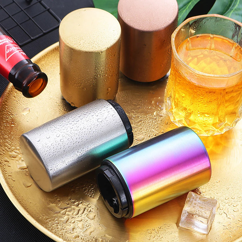 Abridor de garrafa de Automático, magnético em aço inoxidável