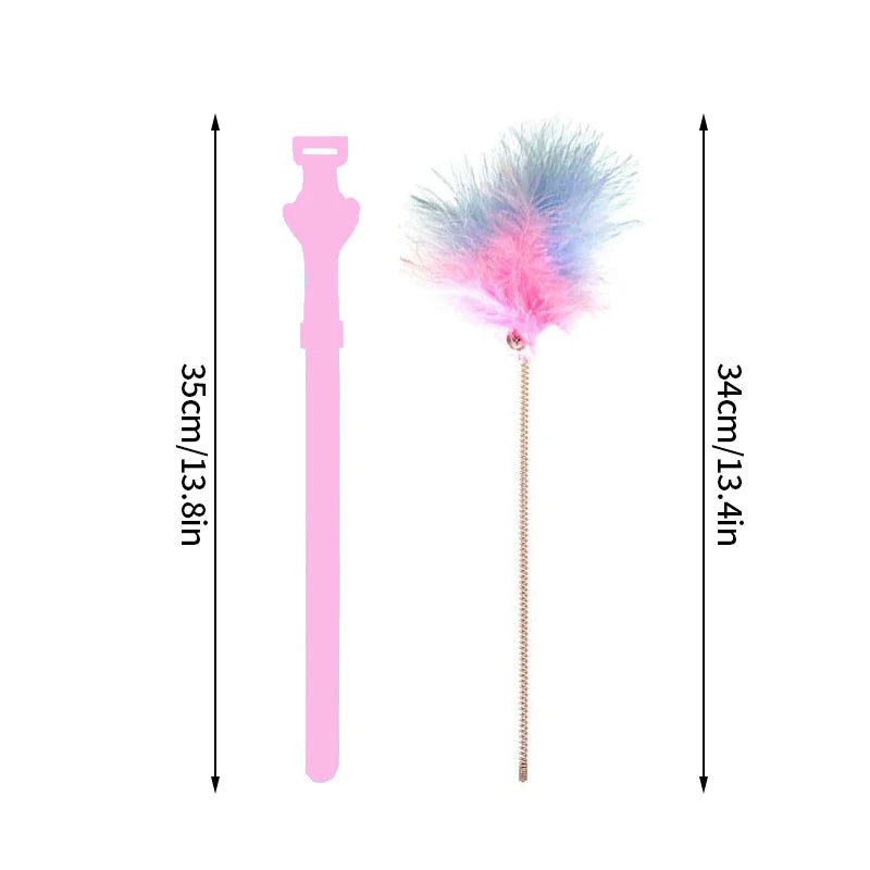 Brinquedo interativo para gatos, com sino na coleira.