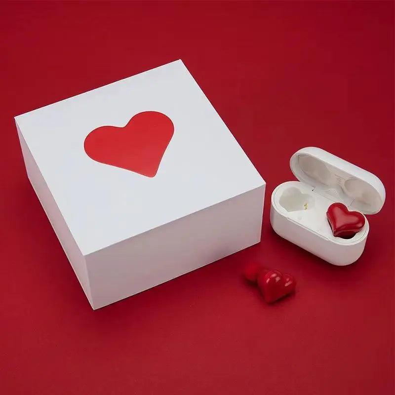 Fones de Ouvido Sem Fio Bluetooth em formato de coração e led.